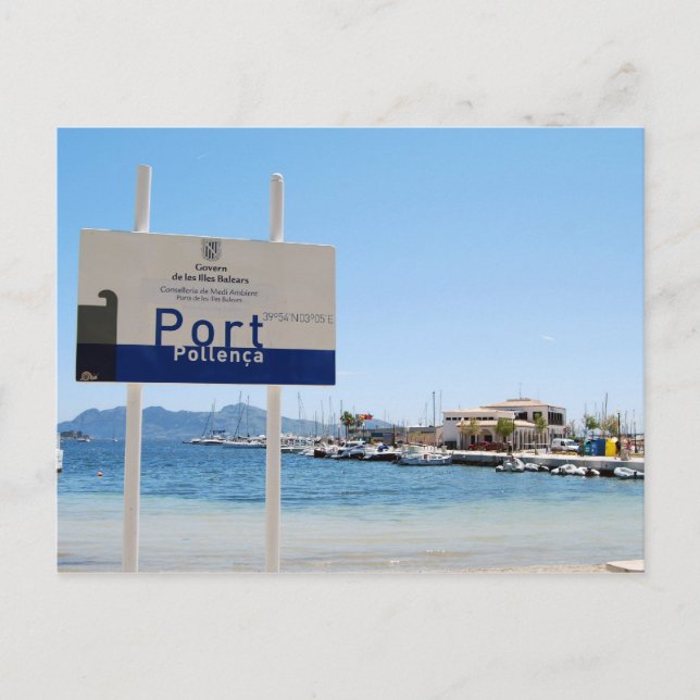 Puerto Pollensa (Hafen von Pollenca) Postkarte (Vorderseite)