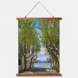 Puerto Pollensa Pine Walk Mallorca Wandteppich Mit Holzrahmen