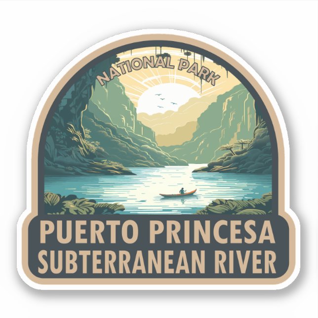 Puerto Princesa Unterirdischer Fluss Nationalpark Aufkleber (Vorderseite)