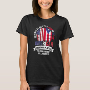 Puerto Rican American Wir kennen Orte Kuba Puerto  T-Shirt