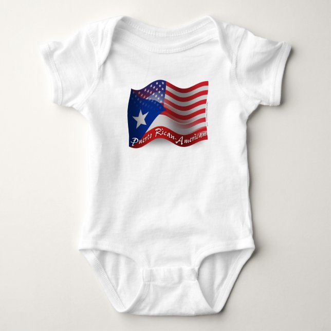 Puerto Rican-Amerikanische wellenartig bewegende Baby Strampler (Vorderseite)