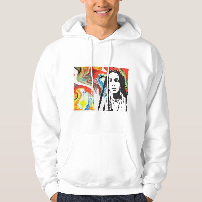 Puerto Rican Art Men's Pullover Hoodie (Vorderseite)