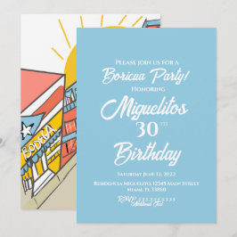 Puerto Rican Boricua Hispanic Latin Block Party Einladung