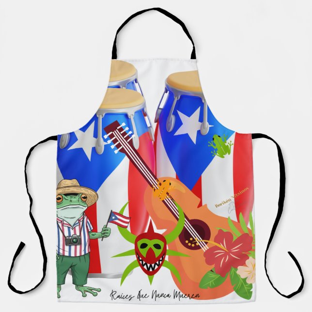 Puerto Rican Cultural Cooking Gift Apron Schürze (Vorderseite)