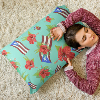 Puerto Rican Flag & Flor de Maga Kissenbezug