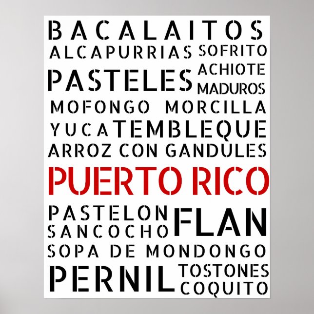 Puerto Rican Food Poster (Vorne)