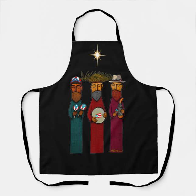 Puerto Rican Three Wise Men – Parranda Schürze (Vorderseite)
