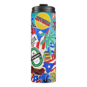 Puerto-ricanisch - Insel-inspiriert Thermosbecher