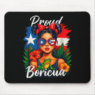 Puerto-ricanische Mädchen Boricua Puerto Rico Erbe Mousepad