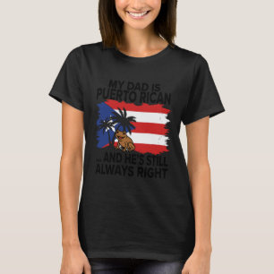 Puerto-ricanischer Vater lustig Boricua-Stolzflagg T-Shirt