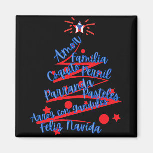 Puerto-ricanisches Weihnachten Feliz Navidad Magnet