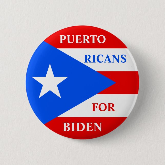Puerto Ricans für Biden Button (Vorderseite)