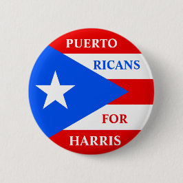 Puerto Ricans für Harris Button