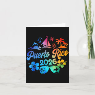 Puerto Rico 2026 Urlaub Strand Tie Dye Reise Somme Karte
