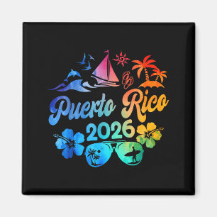 Puerto Rico 2026 Urlaub Strand Tie Dye Reise Somme Magnet