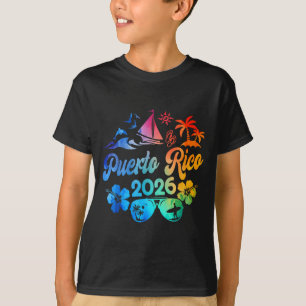 Puerto Rico 2026 Urlaub Strand Tie Dye Reise Somme T-Shirt