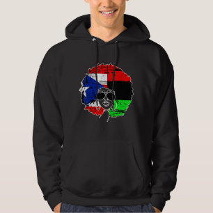 Puerto Rico Afro Latina Boricua Puerto Rico Flag Hoodie