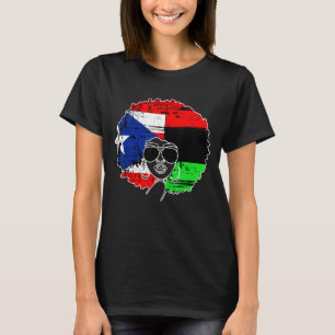 Puerto Rico Afro Latina Boricua Puerto Rico Flag T-Shirt