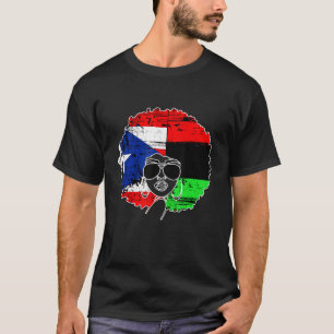 Puerto Rico Afro Latina Boricua Puerto Rico Flag T-Shirt