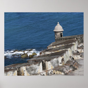 Puerto Rico, altes San Juan, Abschnitt von EL Poster