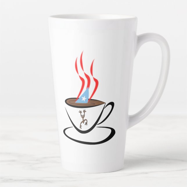 Puerto Rico Aroma Kaffee Latte Tasse (Rechts)