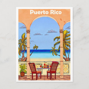 Puerto Rico, Aussicht von der Hotelterrasse Postkarte
