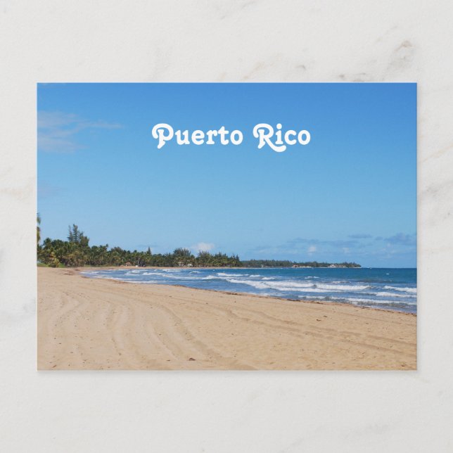 Puerto Rico Beach Postkarte (Vorderseite)
