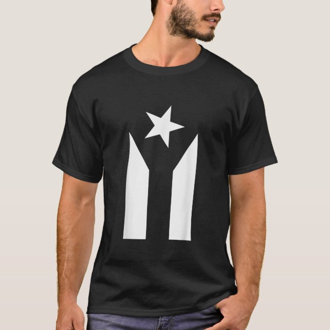 Puerto Rico Black Flag Protest T Shirt (Vorderseite)