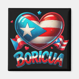 Puerto Rico Boricua Liebe Herzenflagge Magnet