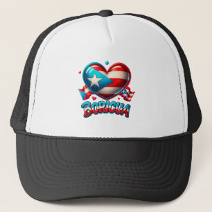 Puerto Rico Boricua Liebe Herzenflagge Truckerkappe