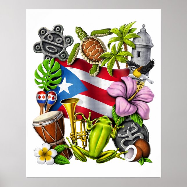 Puerto Rico Boricua Pride Poster (Vorne)