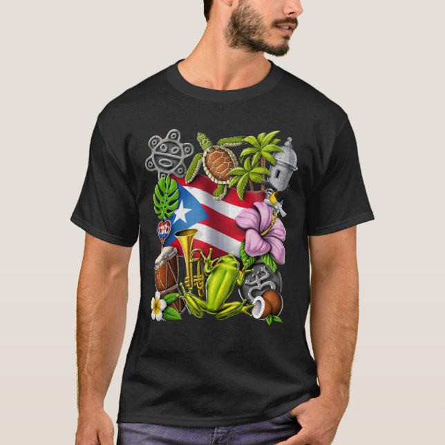 Puerto Rico Boricua Pride T-Shirt (Vorderseite)