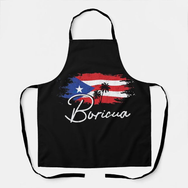 Puerto Rico Boricua Puerto Rico Flaggenpreis Schürze (Vorderseite)