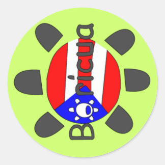 Puerto Rico Boricua Symbol Runder Aufkleber