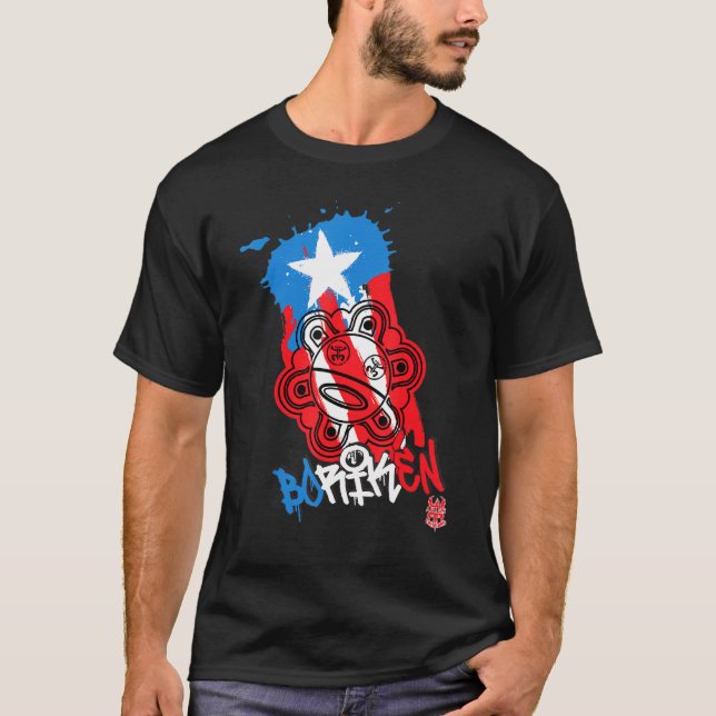 Puerto Rico Boriken Teespuerto Rico Flag Taino Sy T-Shirt (Vorderseite)