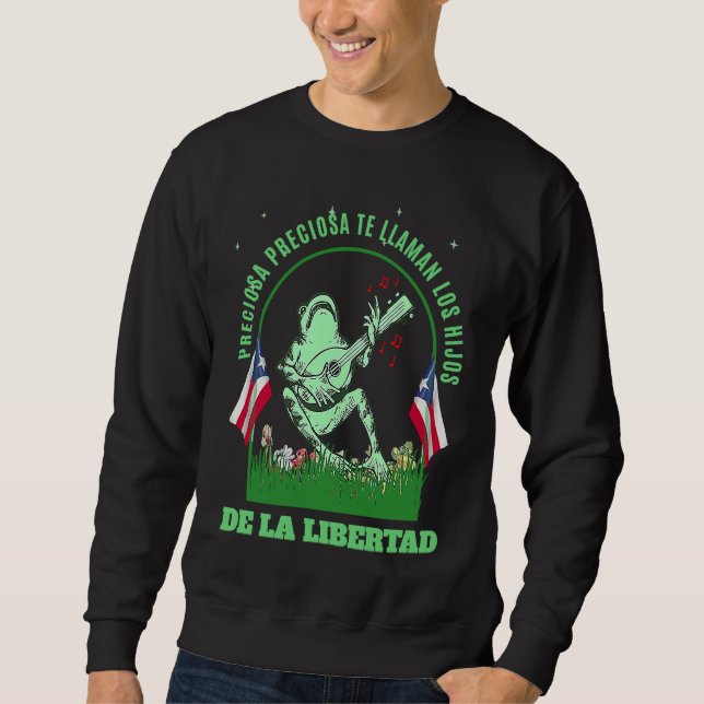 Puerto Rico Borinquen Coqui for Puerto Rico Sweatshirt (Vorderseite)