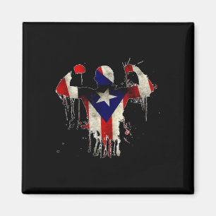 Puerto Rico Boxing Gloves Boxeo Shirt Ropa Uni Magnet