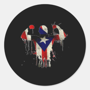 Puerto Rico Boxing Gloves Boxeo Shirt Ropa Uni Runder Aufkleber