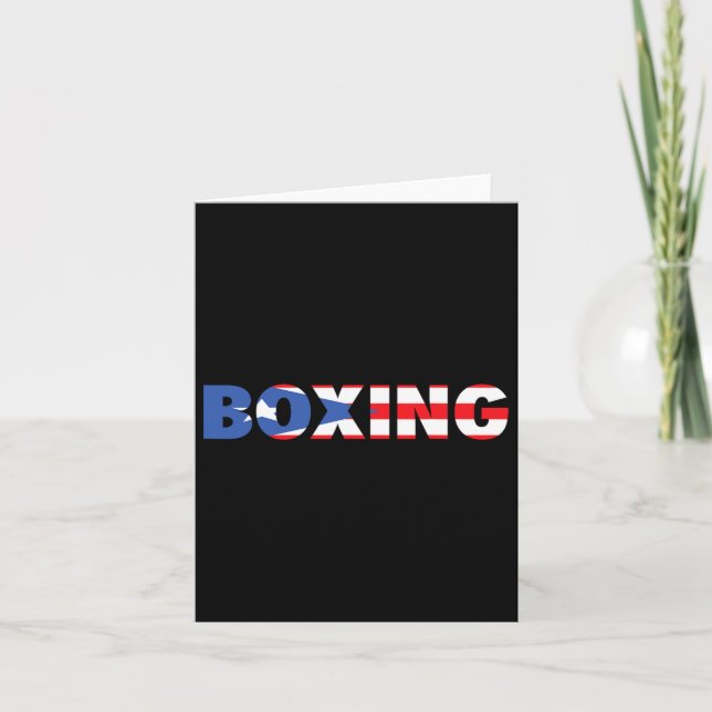 Puerto Rico Boxing T Shirt Apparel Karte (Vorderseite)