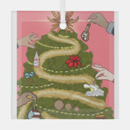 PUERTO RICO CHRISTMAS TREE ORNAMENT AUS GLAS