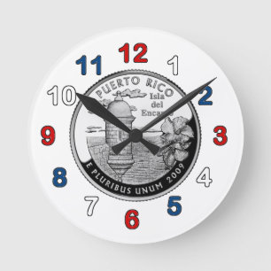 Puerto Rico Clock Runde Wanduhr