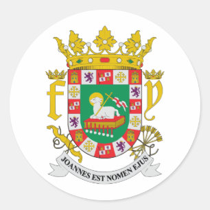 Puerto Rico COA Runder Aufkleber