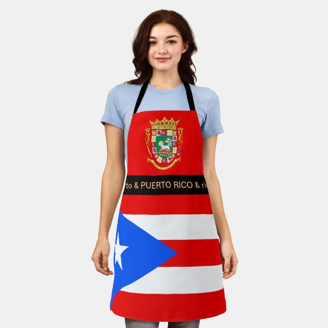Puerto Rico Cooking, Puerto Rico Flag Koch Schürze (Getragen)