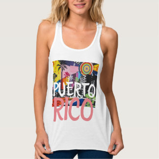 Puerto Rico Cool Graffiti Mural Tank, Women's Tank Top
