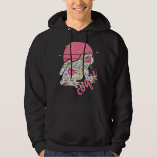 Puerto Rico Coqui Frog Blumengrafik Hoodie