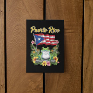 Puerto Rico Coquí Frog Boricua Pride Postkarte