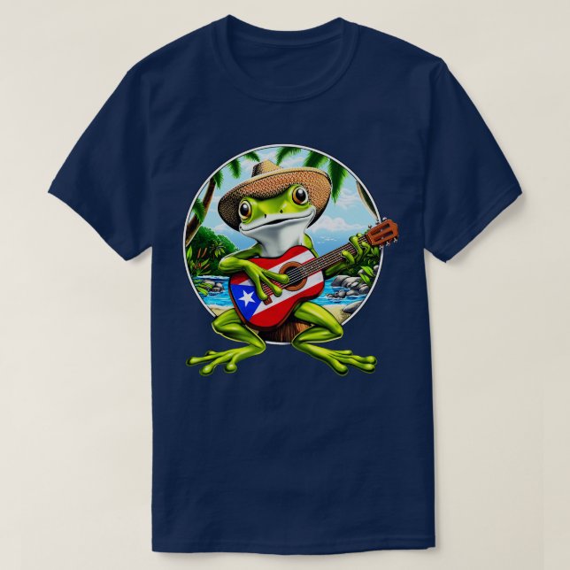 Puerto Rico Coqui Frog T-Shirt (Design vorne)