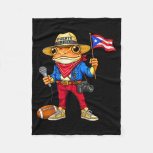 Puerto Rico Coqui Frosch Straßenmusik FußballPuert Fleecedecke