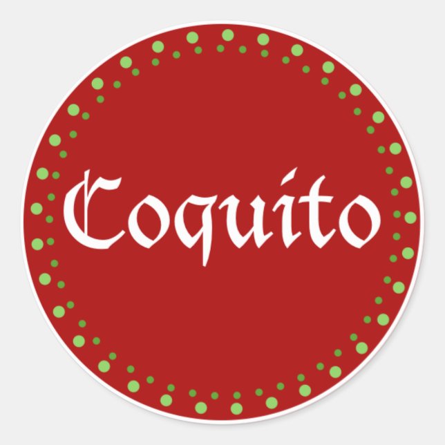 Puerto Rico: Coquito Runder Aufkleber (Vorderseite)