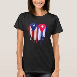 Puerto Rico Cuba Flag Mittlerer Bürger Grown Patri T-Shirt